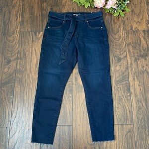 Belted Dark denim jeans size 10